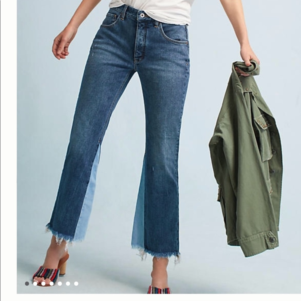 Pilcro and the Letterpress Cropped Flair Jeans